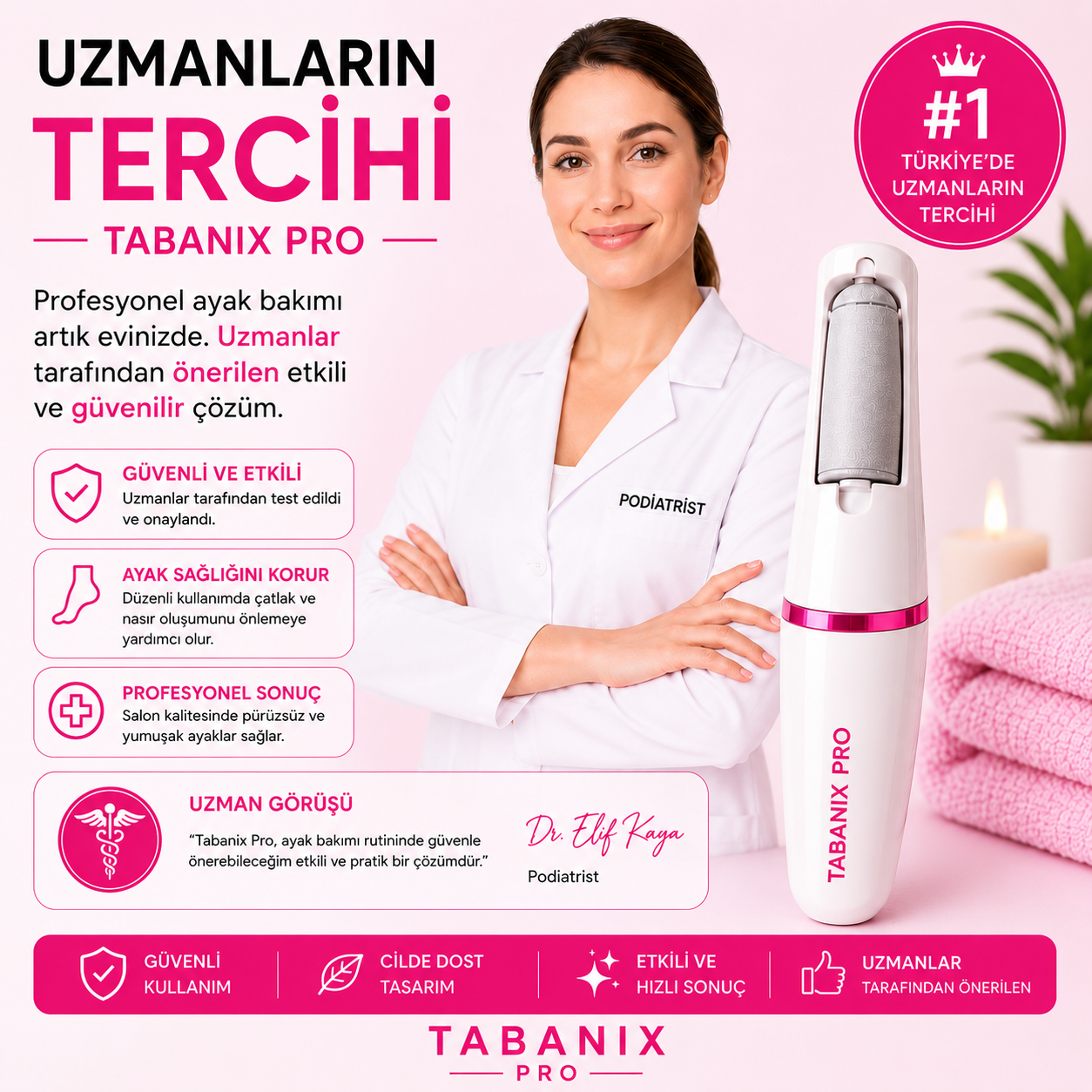 Tabanix Pro – Elektrikli Nasır Temizleme ve Ayak Bakım Aleti